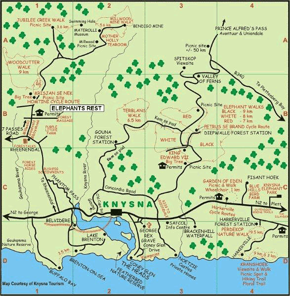 Elephant Rest Forest Cottage Map