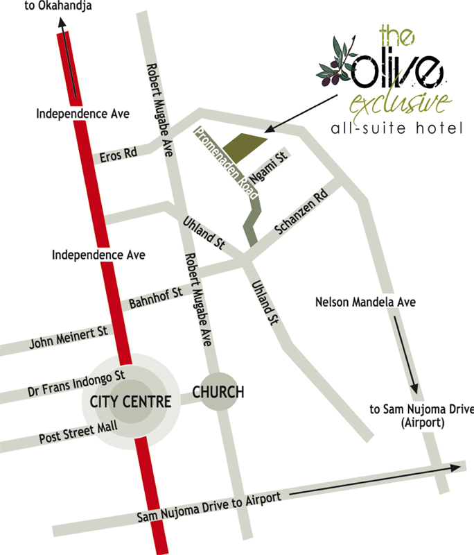 The Olive Exclusive AllSuite Hotel Map